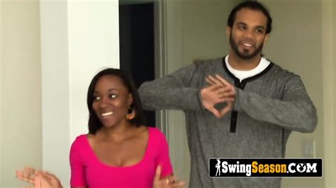 Swinger Black Husband Fingers Hard His Wife S Pussy