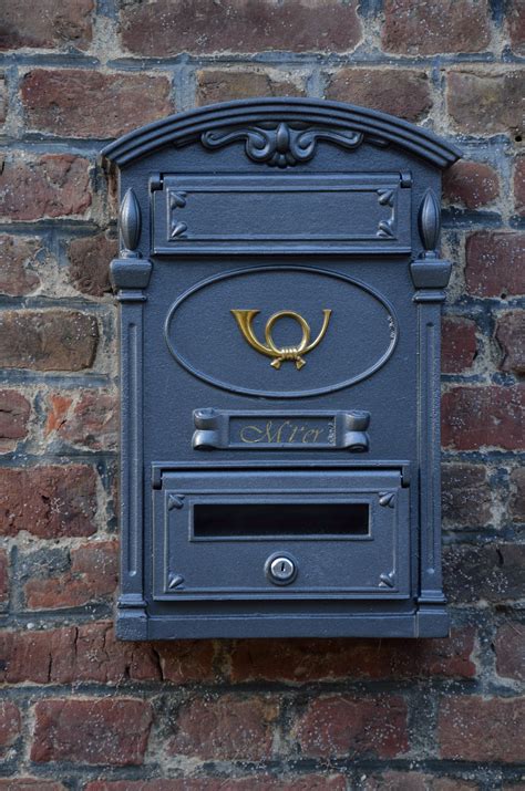 images wood blue door mailbox letter box letter boxes post