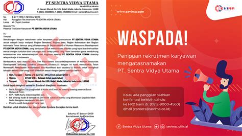 Pengumuman Waspada Penipuan Rekrutmen Mengatasnamakan Sevima Sevima