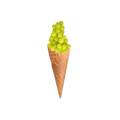 Premium Photo Healthy Eating Concept With Green Grape Ice Cream Photo