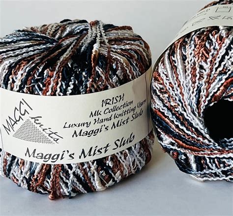 Maggi Knits Maggi S Mist Slub Yarn Brown Black Etsy