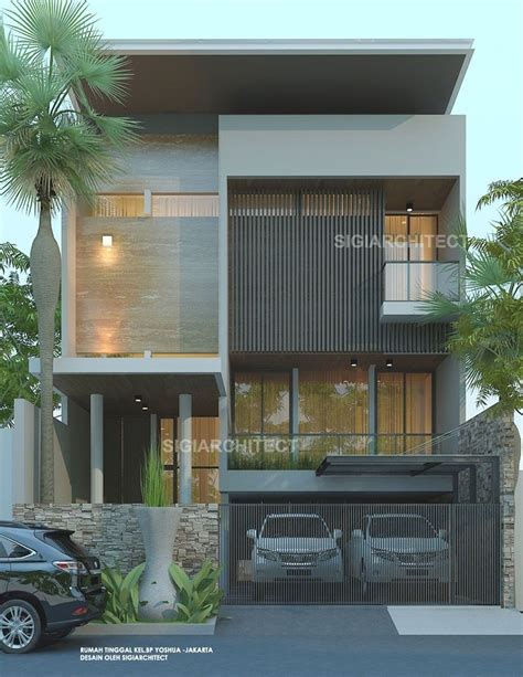 Rumah Minimalis 3 Lantai Fasad Modern Mewah Rumah Rumah Mewah