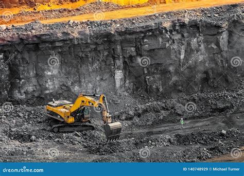 Open Pit Manganese Mining And Equipment Editorial Stock Image Image