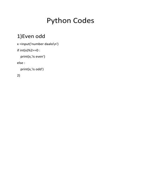 Python Codes