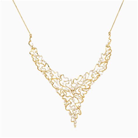 Diamond And 22kt Gold Wedding Necklace Tiesh