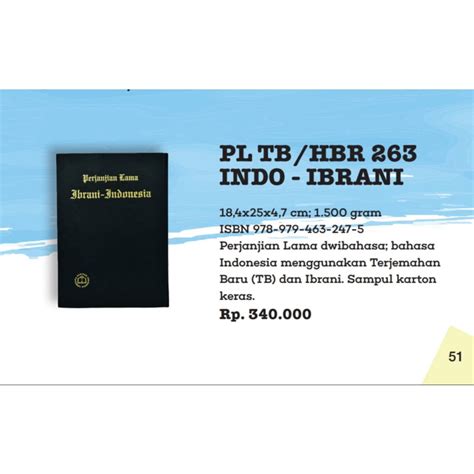 Jual Alkitab Bahasa Ibrani Indonesia Ukuran Besar Shopee Indonesia