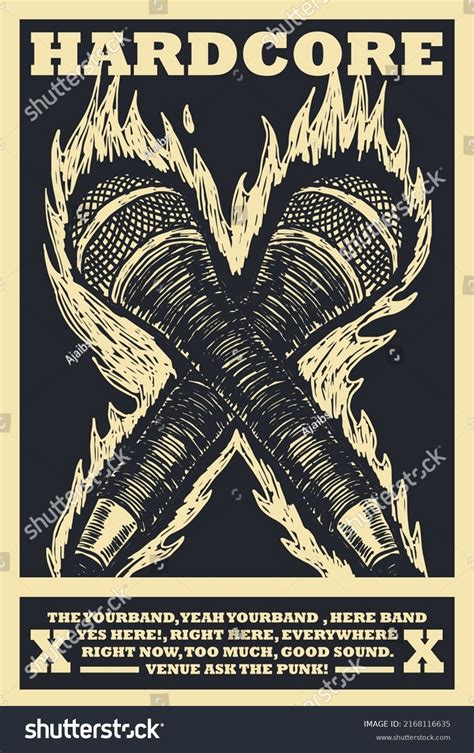 Hardcore Punk Straight Edge Gig Poster Stock Vector Royalty Free Shutterstock