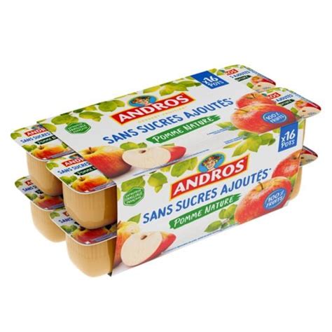 Andros Compote Pomme Sans Sucres Ajout S Andros