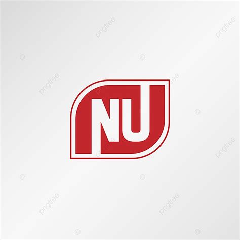 gambar huruf awal desain logo nu abstrak logo templat png  vektor