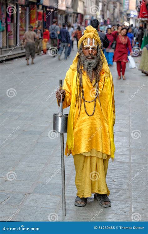 Hindu Yogi in Kathmandu editorial image. Image of nepali - 31230485