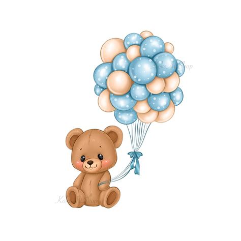 Плюшевый мишка Png клипарт, Детский душ Png клипарт, Принт детской ...