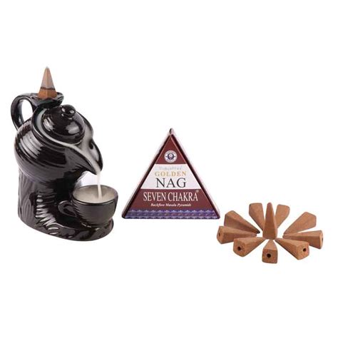 Golden Nag Seven Chakra Backflow Cone