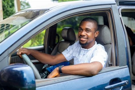 Premium Photo Portrait Of A Young Black African Handsome Driver In