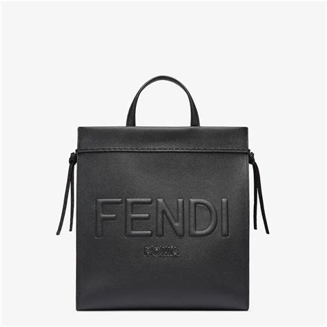 Fendi Roma Medium Go To Shopper - Black leather bag | Fendi