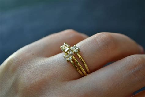 Solid K Gold Herkimer Diamond Ring Herkimer Ring Herkimer Etsy