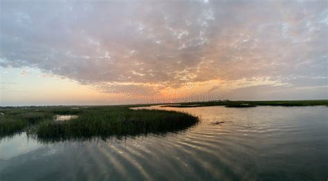 Sunrise Over Murrells Inlet South Carolina Marsh Stock Photo Image Of