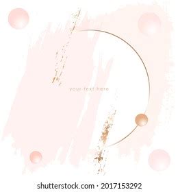 Gold Line Round Frame Pastel Nude Stock Vector Royalty Free 2017153292 Shutterstock