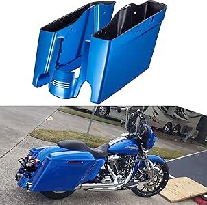 Amazon Electric Blue 4 1 2 Inch Extended Bags Stretched Saddlebags