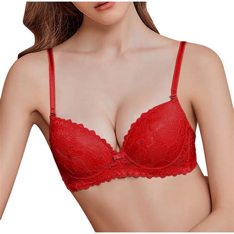 Mallwal Padded Wireless Bras For Women Back Smoothing Bra Feature V Neck Sport Bra Style W 1545