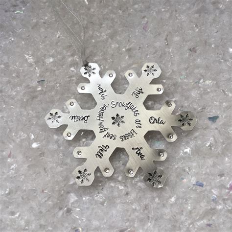 Personalised Memorial Snowflake Decoration Etsy