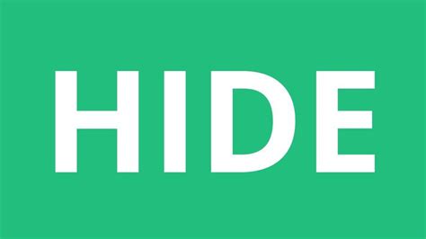 how to pronounce hide