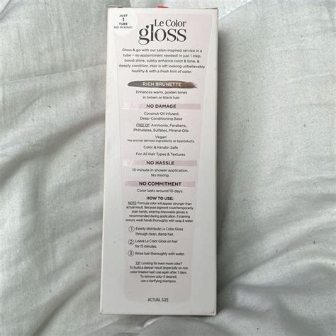L Oreal Hair Loreal Paris Le Color One Step Toning Hair Gloss Rich Brunette 4 Ounce Poshmark