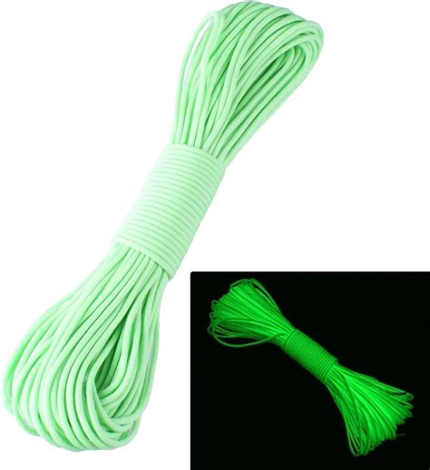 9 Strand 550 Luminous Glow In The Dark Paracord Parachute Cord 100ft Green