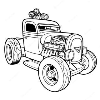 Bone Shaker Hot Wheels Coloring Page