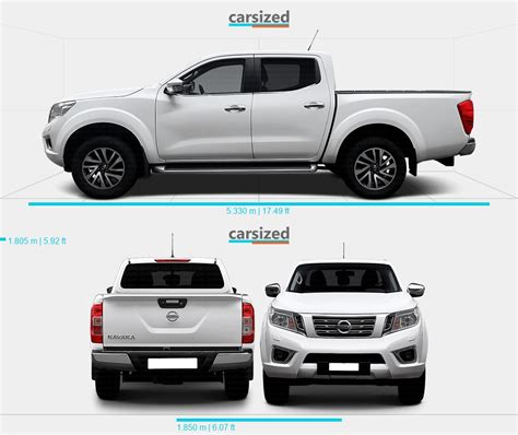 Nissan Navara Present Dimensions Side View