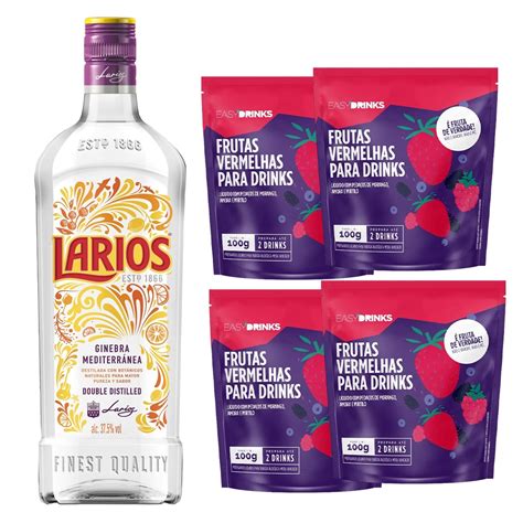 Kit Gin Espanhol Larios Dry Ml Sach S Easy Drinks Frutas