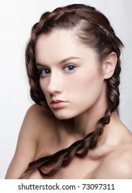 Petite Athletic Brunette Posing Nude Stock Photo Edit Now