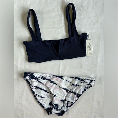 L Space Swim Lspace Navy Lee Lee Top Tie Dye Sandy Bikini Bottom Poshmark
