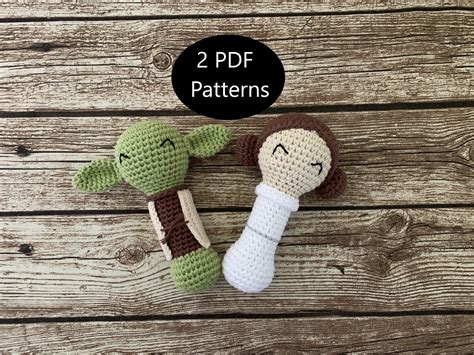 Pdf Pattern Crochet Rattle Patterns Princess Leia Inspired Yoda