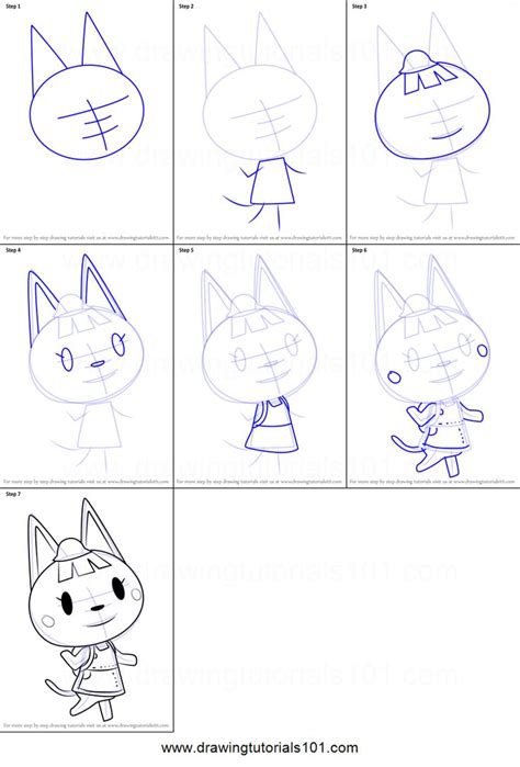 How To Draw Katie From Animal Crossing Animal Crossing Step By Step