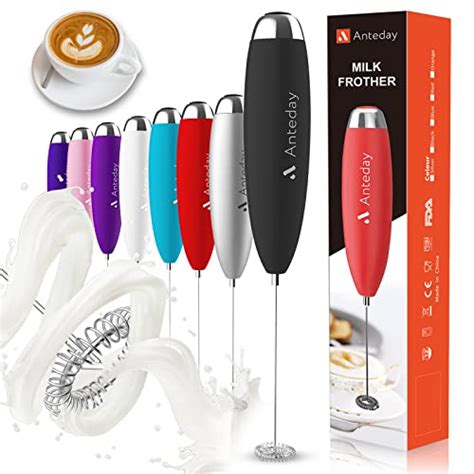 Portable Coffee Anteday Electric Milk Frother Handheld Battery