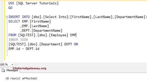 Sql Insert Into Select Statement