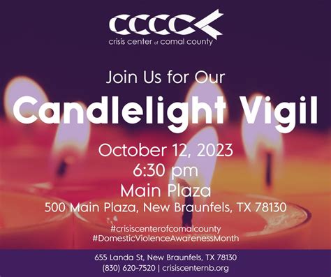 Domestic Violence Candlelight Vigil My Canyon Lake