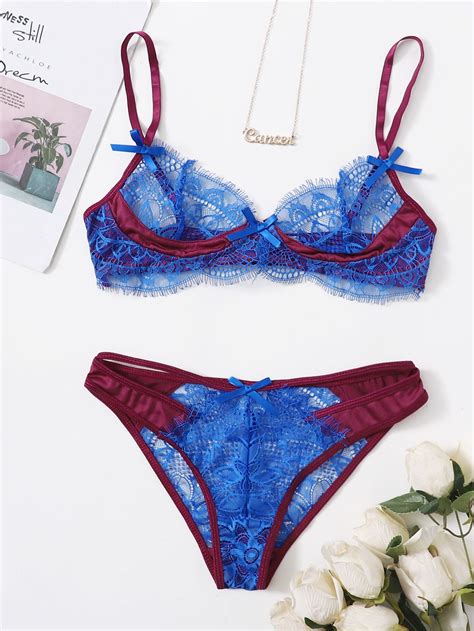 Pack Floral Lace Underwire Garter Lingerie Set With Stockings Artofit