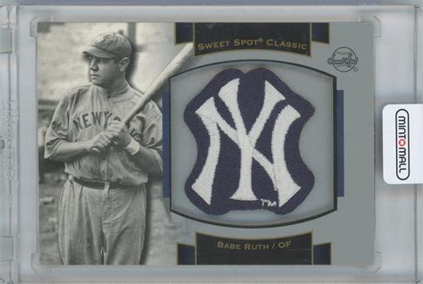 Mint Ud Sweet Spot Classics Patch Cards Babe Ruth New York Yankees