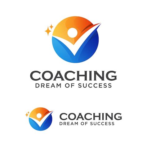 Coach Success Logo Coaching Dream Of Success Logo Design Template Premium Vector