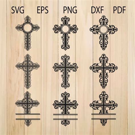 Cross Svg Cross Template For Cricut Silhouette Svg Dxf Inspire