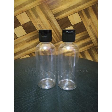 Jual Botol Fliptop 60 ML Natural Tutup Hitam Shopee Indonesia