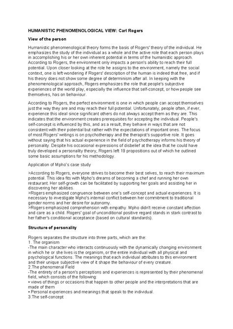 Humanistic View Of Personality 3