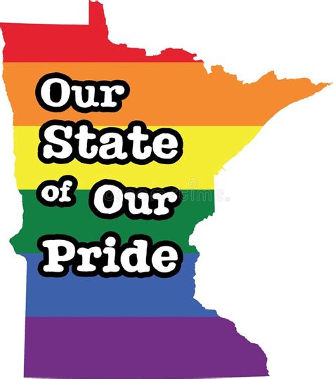 Minnesota Gay Pride Vector State Sign Stock Vector Illustration Of Issue Handwritten 87481933