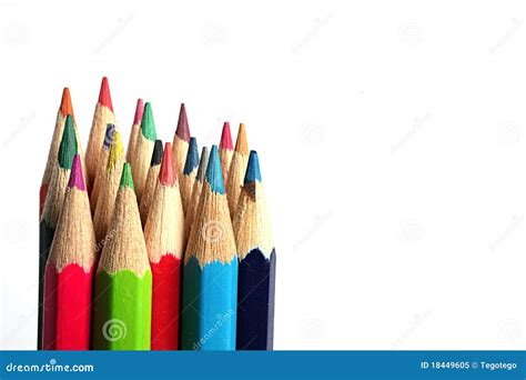 Color Pencils Isolated On White Stock Image Image Of Design