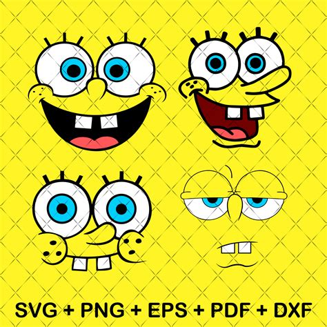 Spongebob Face Svg Spongebob Svg Bikini Bottom Svg Cute S Inspire