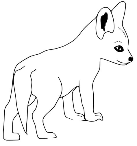 Livre De Coloriage Un Petit Fennec Curieux Imprimer Et Mettre En Ligne