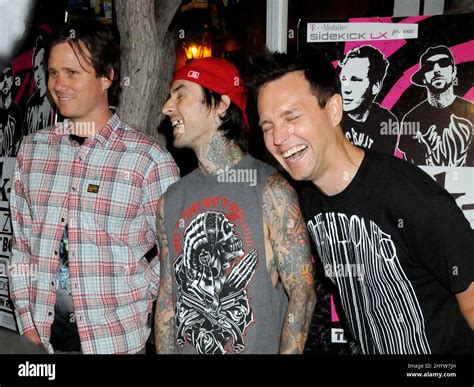 Tom Delonge Travis Barker And Mark Hoppus Of Blink 182 At Blink 182