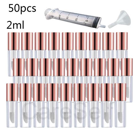 50pcs 2ml DIY Lip Balm Tube Container With Cap Empty Lipstick Bottle