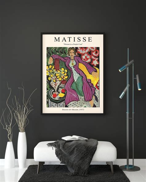 Henri Matisse Woman In A Purple Coat Matisse Exhibition Etsy